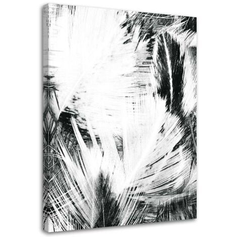 Tableau sur toile Feuillages Abstraction B&W 40x60 (1/5)