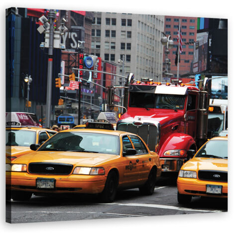 Tableau sur toile Taxi New York 50x50 (1/5)