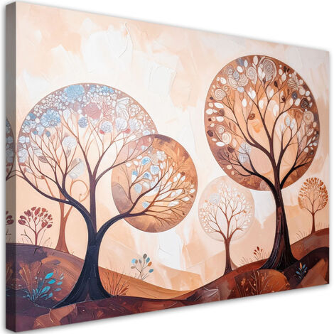 Tableau déco Arbres Abstraction Paysage Beige 60x40 (1/5)