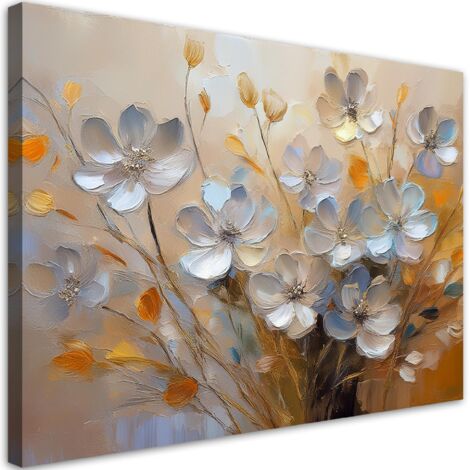 Tableau déco Bouquet de fleurs peint 60x40 (1/5)