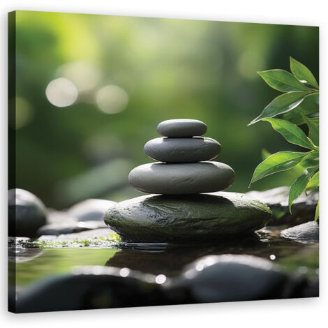 Tableau déco Pierres Nature Zen 30x30 (1/5)