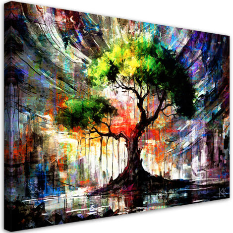 Tableau sur toile Tableau sur toile Arbre abstrait Nature 60x40 (1/5)