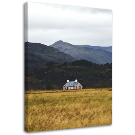 Tableau sur toile Montagne Maison Paysage Nature 40x60 (1/5)