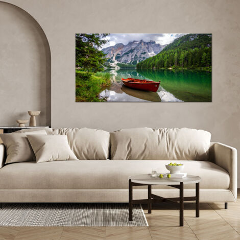 Tableau Toile Décoratif 100x50 Cm - Paysage Marin Bateaux Sur Mer - Moderne, Neuf
