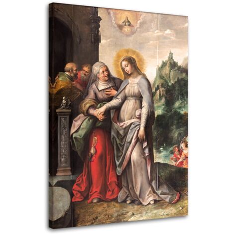 Cadre déco RELIGIEUSE La Visitation de sainte Élisabeth 40x60 (1/5)