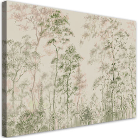 Tableau sur toile Arbres minces élevés 100x70 (1/5)