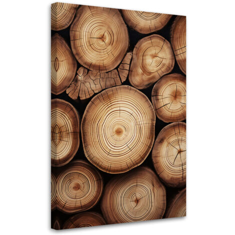Tableau sur toile Pile de bois 70x100 (1/5)