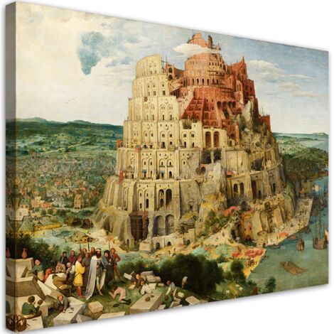 Tableau sur toile La tour de Babel - Pieter Bruegel 100x70 (1/5)