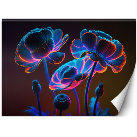 Papier peint Fleurs néon dans la nature 150x105 (1/5)