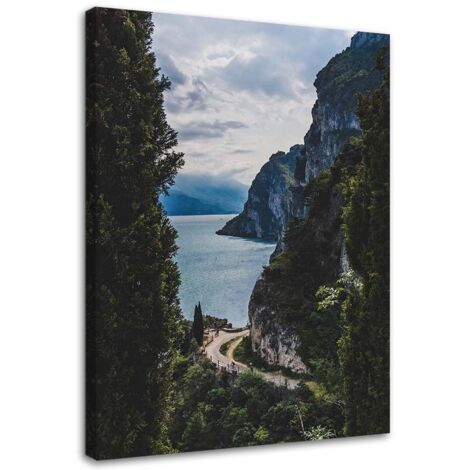 Tableau sur toile Lac Montagnes Paysage 40x60 (1/5)