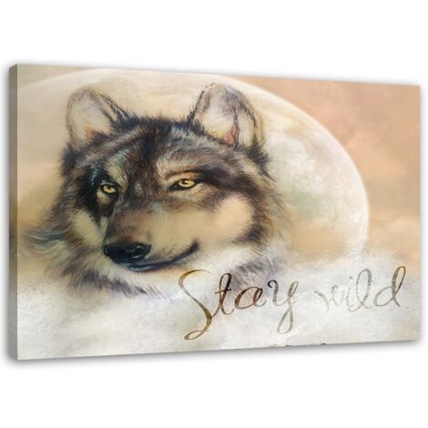 Image sur toile, Loup Animaux Restent Sauvages - 100x70 (1/5)