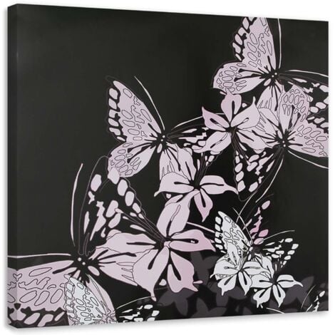 Tableau sur toile Papillon insecte 30x30 - 1