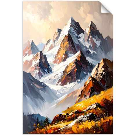 Autocollant mural Paysage de montagne en hiver 40x60 (1/3)