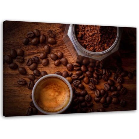 Tableau sur toile Café en grains dans une tasse 90x60 (1/5)