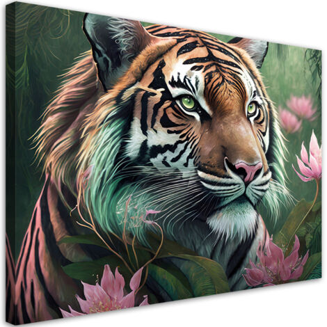 Tableau déco Tigre Animaux tropicaux 60x40 (1/5)