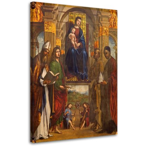 Tableau sur toile Madone et Saints de Bologne 40x60 (1/5)