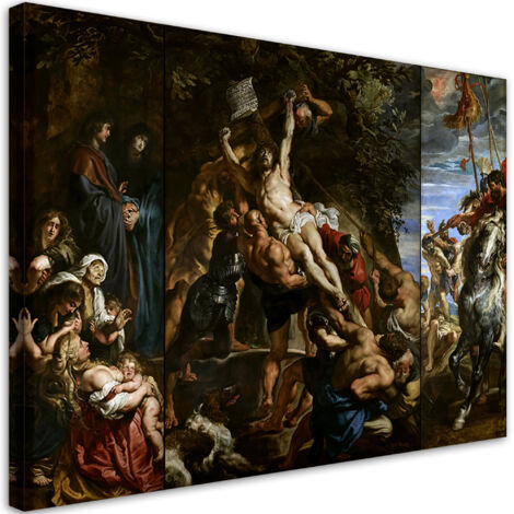 Tableau sur toile L'élévation de la croix - P. P. Rubens 100x70 (1/5)