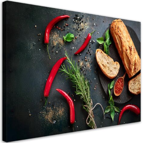 Tableau déco Épices de cuisine alimentaires 100x70 (1/5)