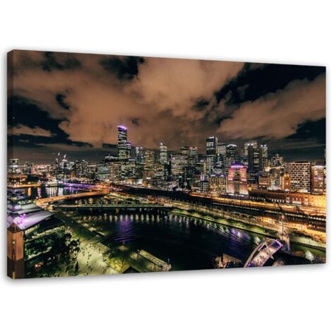 Tableau sur toile Architecture ville nuit 60x40 (1/5)