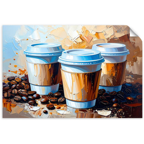 Poster autocollant Tasses à café 60x40 (1/3)