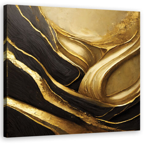 Tableau déco Glamour Or Abstrait 30x30 (1/5)