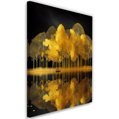 Tableau déco Arbres dorés paysage glamour 60x90 (1/5)