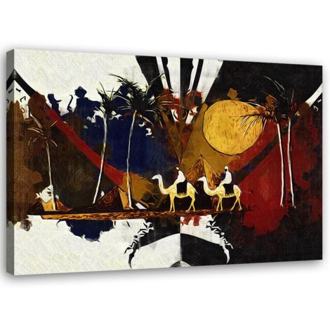 Tableau sur toile Paysage africain Abstrait 60x40 (1/5)