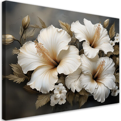 Tableau déco Fleur blanche nature 90x60