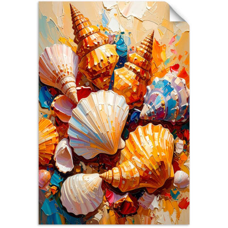 Poster autocollant Coquillages colorés 70x100 (1/3)