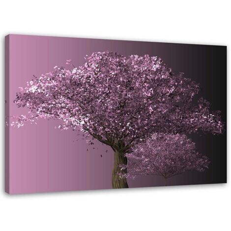Tableau sur toile Arbre violet Nature 100x70 (1/5)