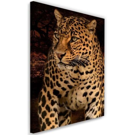Tableau décoratif Léopard animaux sauvages nature 40x60 (1/5)