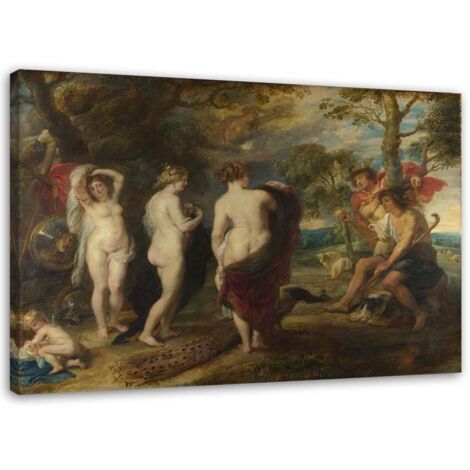 Tableau sur toile REPRODUCTION Le jugement de Paris - P. P. Rubens 100x70 (1/5)