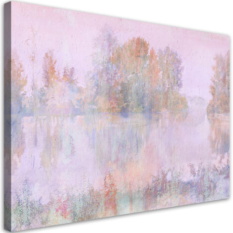 Tableau sur toile vue sur le lac 90x60 (1/5)