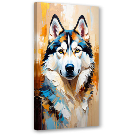 Tableau déco Chien husky sibérien Animal 40x80 (1/4)