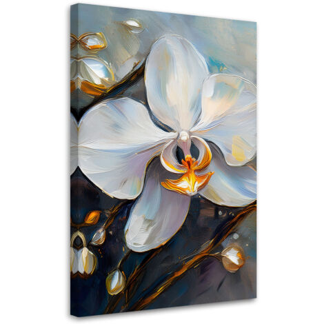 Tableau déco Orchidées Fleurs blanches 60x90 (1/5)