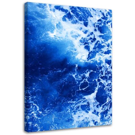 Tableau sur toile Abstraction Vague bleue 60x90 (1/5)
