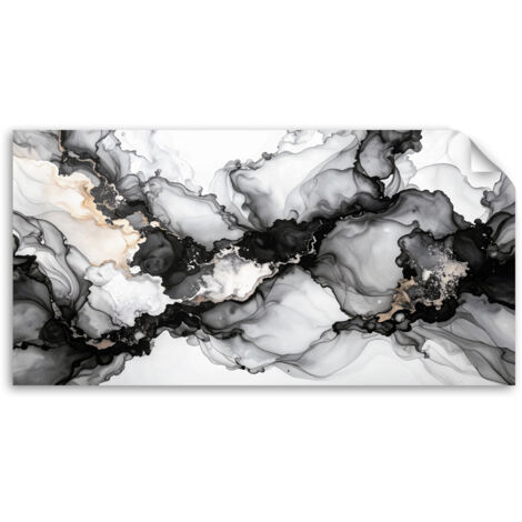 Poster autocollant Abstraction noir et blanc glamour 160x80 (1/3)