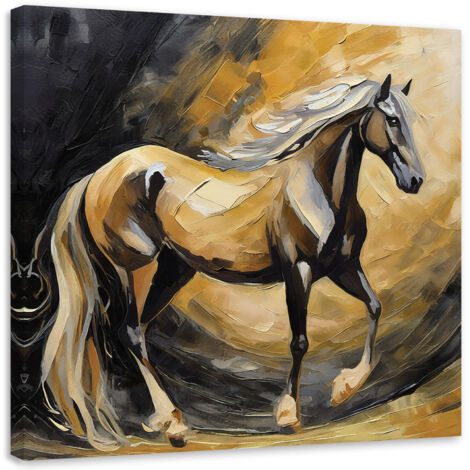 Tableau sur toile Tableau sur toile Cheval peint à l'huile 30x30 (1/5)
