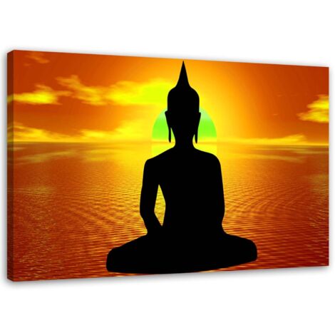 Tableau sur toile Bouddha Lever de soleil 60x40 (1/5)