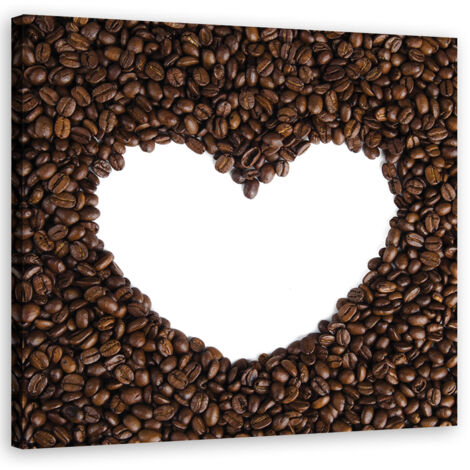 Tableau sur toile Coeur de café 50x50 (1/5)