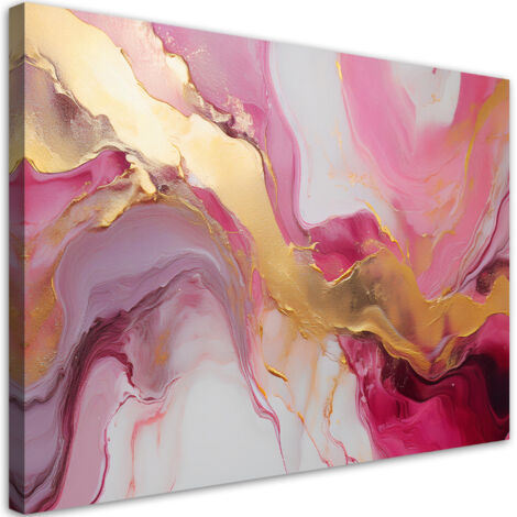 Tableau déco Texture abstraite de marbre rose or 90x60 (1/5)