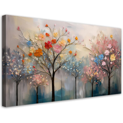 Tableau déco Arbres en fleurs Fleurs peintes 80x40 (1/5)