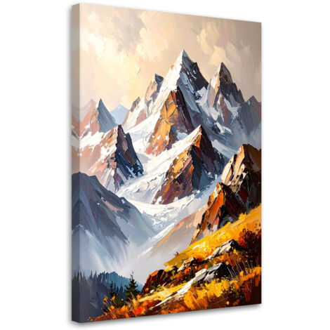 Tableau déco Paysage de montagne en hiver 40x60 (1/4)
