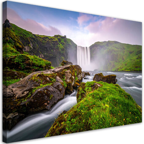 Tableau déco Paysage cascade montagne nature 100x70 (1/4)