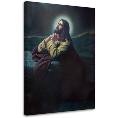 Tableau sur toile RELIGIEUSE Prière de Jésus dans le jardin 40x60 (1/5)