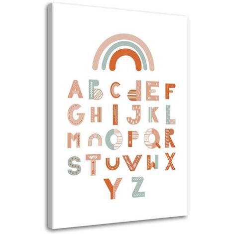 Cadre déco Alphabet Lettres colorées 40x60 (1/5)