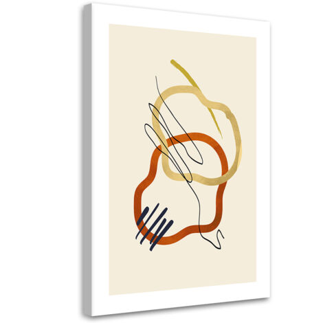 Tableau sur toile Formes et lignes boho 40x60 (1/5)