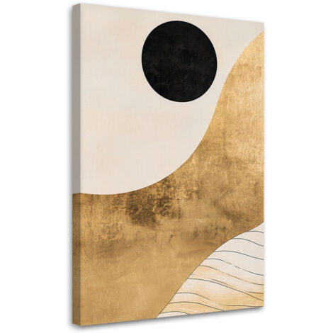 Tableau déco Abstraction Minimalisme Or 40x60 (1/5)