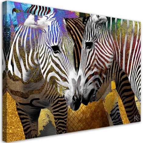 Cadre déco Animaux zébrés abstraits 100x70 (1/5)