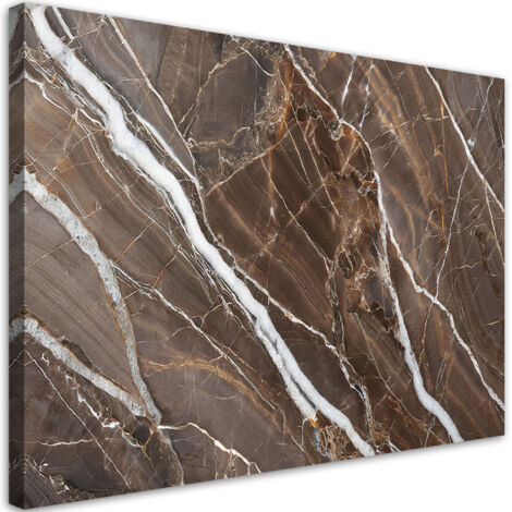 Tableau déco Abstraction de marbre brun 90x60 (1/5)